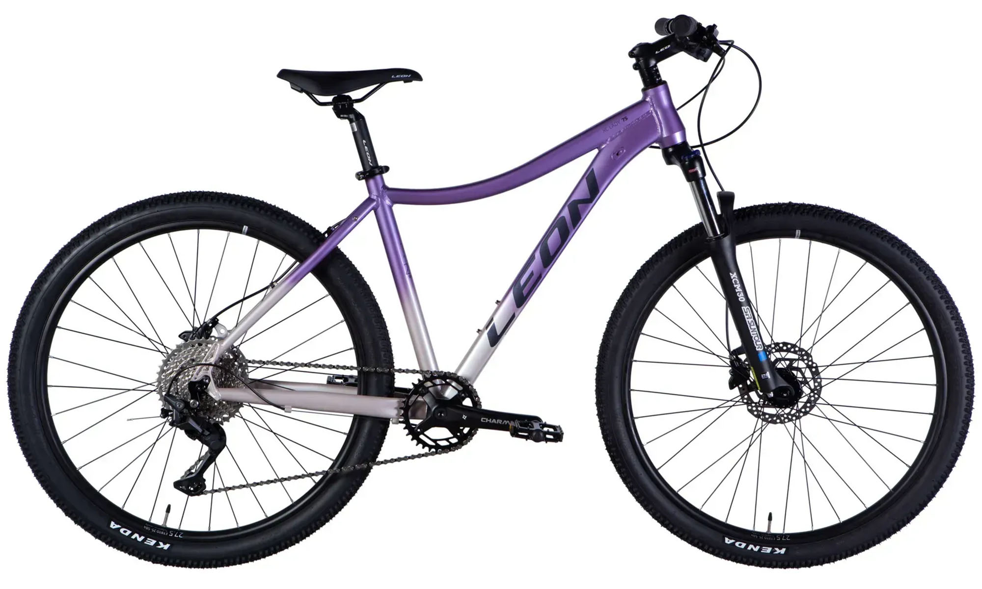 Фотография Велосипед Leon XC LADY 75 HDD 27,5", размер M, рама 18", 2025, сиреневый с серебристым